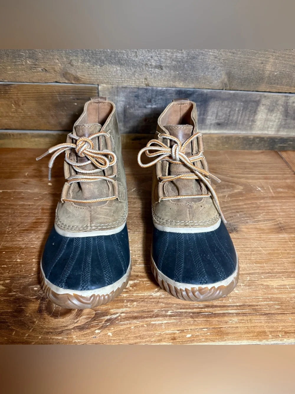 Sorel Womens Out N About Waterproof Duck Boot Size 9.5 Brown Leather NL2133-286